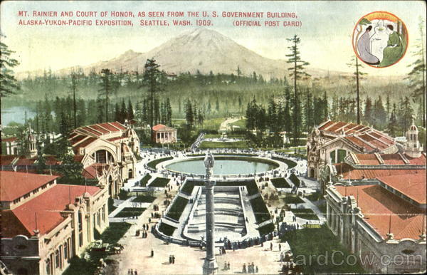 Mt. Rainier And Court Of Honor Seattle Washington
