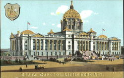 State Capitol Gold Embossed Little Rock, AR Postcard Postcard