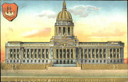 Kentucky New State Capitol Gold Embossed Postcard