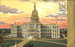 State Capitol Gold Embossed Postcard