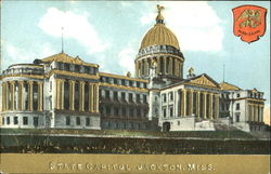 State Capitol Gold Embossed Postcard