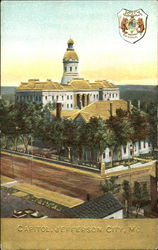 Capitol Gold Embossed Jefferson City, MO Postcard Postcard