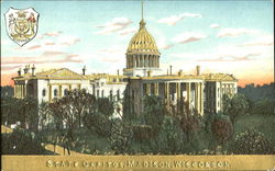 State Capitol Gold Embossed Postcard
