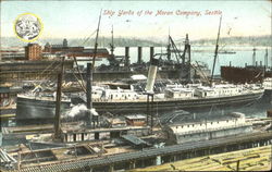 Ship Yards Of The Moran Company Postcard