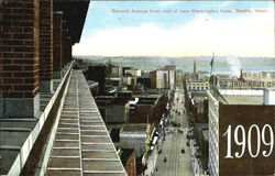 Second Avenue From Roof Of New Washington Hotel Postcard