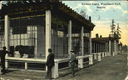 Animal Cages, Woodland Park Postcard