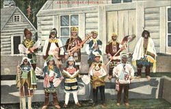 Alaska Indian Costumes Native Americana Postcard Postcard