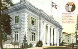 Washington State And California State Building Postcard