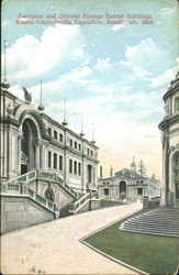 European And Oriental Foreign Exhibit Buildings Postcard