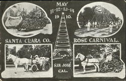 Santa Clara Co. Rose Carnival Postcard