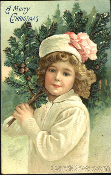 Girl Carrying Tree Children