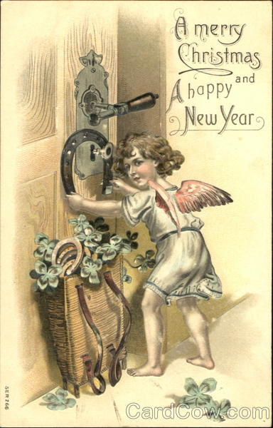 Cherub with Clovers & Horseshoes Children