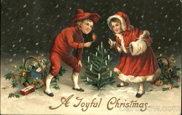 Children Lighting Tree