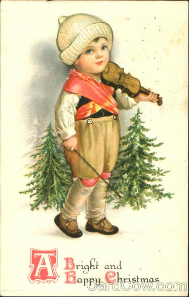 Boy with Violin Ellen Clapsaddle Children