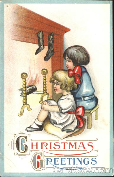 Children at Fireplace