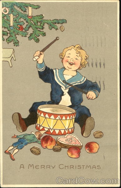 Boy with Toys Drum Children