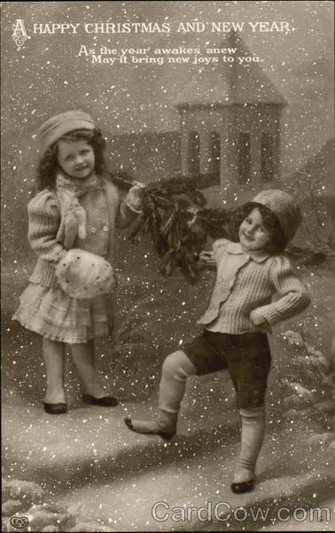 Happy Christmas And New Year Children