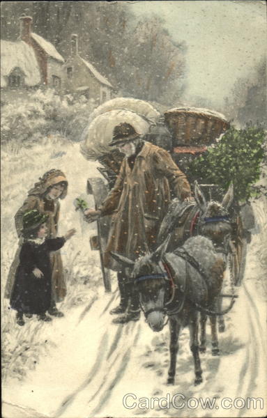 Man Giving Gifts Children