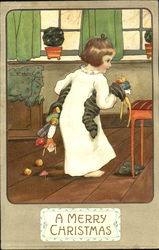 Girl with Toys Postcard