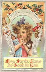 Girl with Toys Postcard