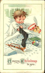 Boy with Toys Postcard