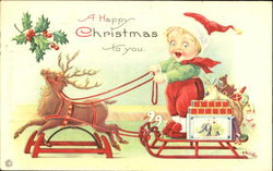 Boy with Toys Postcard