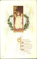 Girl with Doll Children Postcard Postcard