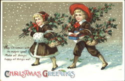 Christmas Greetings Postcard