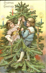Children Dressing the Tree Postcard