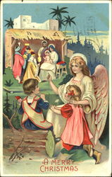 Children at Nativity Postcard