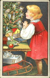 Girl with Toys Postcard