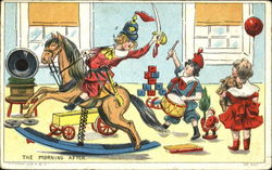 Children Playing with Toys Postcard