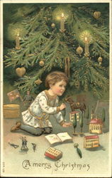 Boy with Toys Postcard