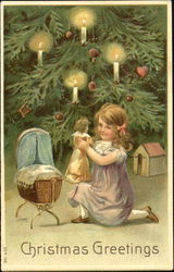 Girl with Doll Postcard