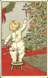 Boy with Toys Postcard