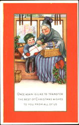 Boy & Grandmother Postcard