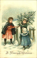 Children with Tree Postcard