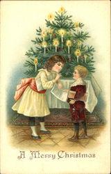 Children Tree Postcard