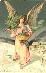 Angel with Gifts Postcard