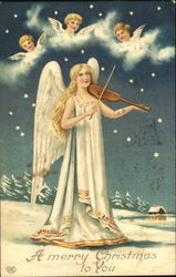 A Merry Christmas To You Angels Postcard Postcard