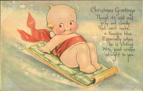 Christmas Greetings Kewpie Rose O'Neill