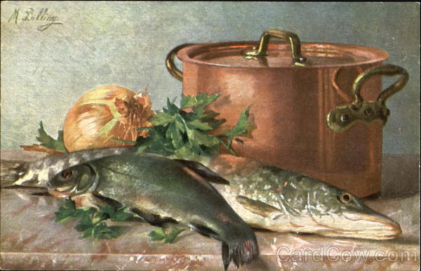 Still Life - Fish M. Billing Artist Signed