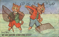 At The Isle Of Wight Louis Wain Postcard Postcard