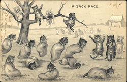 A Sack Race Postcard