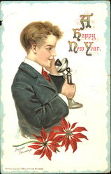 A Happy New Year Frances Brundage Postcard Postcard