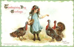 Thanksgiving Day Greetings Frances Brundage Postcard Postcard