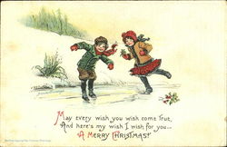 A Merry Christmas! Frances Brundage Postcard Postcard