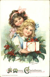 A Merry Christmas Frances Brundage Postcard Postcard