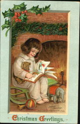 Christmas Greetings Frances Brundage Postcard Postcard