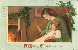 A Merry Christmas Frances Brundage Postcard Postcard